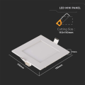 Oprawa sufitowa downlight LED 6W - VT-607SQ-N