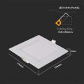 Oprawa sufitowa downlight LED 12W - VT-1207SQ-N