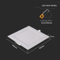 Oprawa sufitowa downlight LED 18W - VT-1807SQ-N