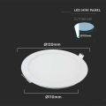 Oprawa sufitowa downlight LED 6W - VT-607RD-N
