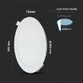 Oprawa sufitowa downlight LED 30W - VT-3107RD-N