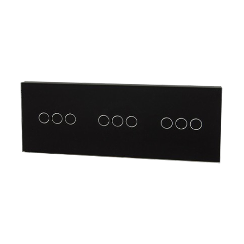 Szklany panel dotykowy potrójny czarny - 9-sekcyjny - TM703703703B - TOUCHME