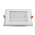 Oprawa sufitowa downlight LED 12W szklana - VT-1202G SQ