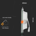Oprawa sufitowa downlight LED 12W szklana - VT-1202G SQ