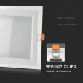 Oprawa sufitowa downlight LED 18W szklana - VT-1881G SQ