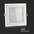 Oprawa sufitowa downlight LED 18W szklana - VT-1881G SQ