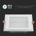 Oprawa sufitowa downlight LED 18W szklana - VT-1881G SQ