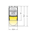Uzupełniający profil aluminiowy COMBO30-02 i profil aluminiowy LED COMBO30-01 - anodowany - wymiary z kompatybilnymi kloszami