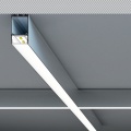 Uzupełniający profil aluminiowy COMBO30-02 i profil aluminiowy LED COMBO30-01 - anodowany - realizacja z przekrojem