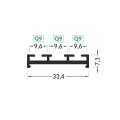 Uzupełniający profil aluminiowy COMBO30-02 - biały malowany - 1mb - wymiary