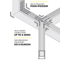 Uzupełniający profil aluminiowy COMBO30-02 i profil aluminiowy LED COMBO30-01 - biały malowany - 1mb - możliwość wieloramiennego łączenia
