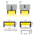 Profil aluminiowy LED BEGTON12 anodowany z kloszem - uchwyty i klosze