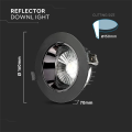Oprawa sufitowa downlight LED COB 20W - VT-2-23-N
