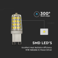 Żarówka LED G9 3W biała zimna 6500K 330lm - VT-204-N