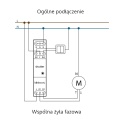 Sterownik do rolet elektrycznych na szynę DIN - 230VAC 2x5A - ShutterboxDIN - Schemat instalacji