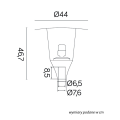 Lampa parkowa 1xE27 - METIS MTS-HEAD