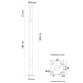 Lampa parkowa LED z słupem 30W 4000K - BAREL MAX BRLMAX-3000