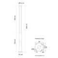 Lampa parkowa LED z słupem 44W 4000K - FAN MAX FMAX-3000