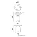Lampa najazdowa 1x GU10 - PABLA 2725 E