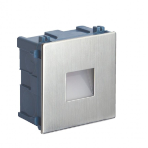 Oprawa ścienna do zabudowy LED 1W 4000K - MUR LED INOX MR05