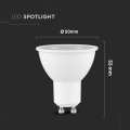 Żarówka LED GU10 7.5W biała ciepła 3000K 610lm 110° - VT-292