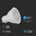 Żarówka LED GU10 6W biała zimna 6500K 445lm 38° - ściemnialna - VT-227D