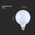 Żarówka LED E27 G120 22W biała neutralna 4000K - VT-242