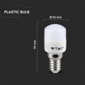 Żarówka LED E14 ST26 2W biała ciepła 3000K - VT-202
