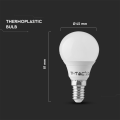 Żarówka LED E14 P45 6.5W biała neutralna 4000K - VT-270