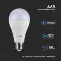 Żarówka LED E27 A65 17W biała neutralna 4000K - ściemnialna - VT-217D