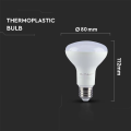 Żarówka LED E27 R80 11W biała ciepła 3000K - VT-280