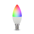 Żarówka LED RGB+CCT E14 4.8W - Alexa Google - VT-5114