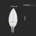 Żarówka LED RGB+CCT E14 4.8W - Alexa Google - VT-5114