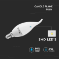 Żarówka LED E14 C37 4W biała ciepła 2700K - VT-1818TP