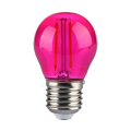 Żarówka LED dekoracyjna E27 G45 Filament 2W różowa - VT-2132-P