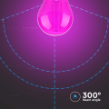 Żarówka LED dekoracyjna E27 G45 Filament 2W różowa - VT-2132-P