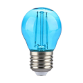 Żarówka LED dekoracyjna E27 G45 Filament 2W niebieska - VT-2132-B