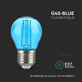 Żarówka LED dekoracyjna E27 G45 Filament 2W niebieska - VT-2132-B