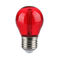 Żarówka LED dekoracyjna E27 G45 Filament 2W czerwona - VT-2132-R