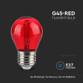 Żarówka LED dekoracyjna E27 G45 Filament 2W czerwona - VT-2132-R