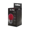 Żarówka LED dekoracyjna E27 G45 Filament 2W czerwona - VT-2132-R