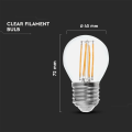 Żarówka LED dekoracyjna E27 G45 6W 4000K Filament - VT-2386