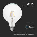 Żarówka LED dekoracyjna E27 G125 6W 3000K Filament - VT-1983