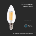 Żarówka LED dekoracyjna E14 C30 6W 4000K Filament - VT-2127
