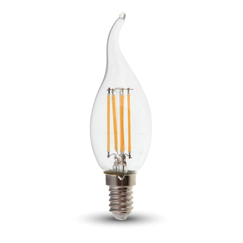 Żarówka LED dekoracyjna E14 C30 4W 3000K Filament - VT-1997