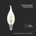 Żarówka LED dekoracyjna E14 C30 4W 3000K Filament - VT-1997