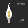 Żarówka LED dekoracyjna E14 C30 4W 4000K Filament - VT-1995