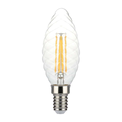 Żarówka LED dekoracyjna E14 C30 4W 3000K Filament - ściemnialna - VT-1985D
