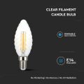 Żarówka LED dekoracyjna E14 C30 4W 3000K Filament - ściemnialna - VT-1985D