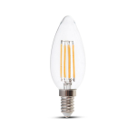 Żarówka LED dekoracyjna E14 C30 4W 4000K Filament - VT-1986